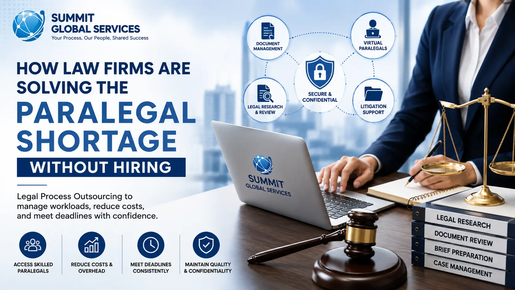How Legal Process Outsourcing Solves the Paralegal Shortage